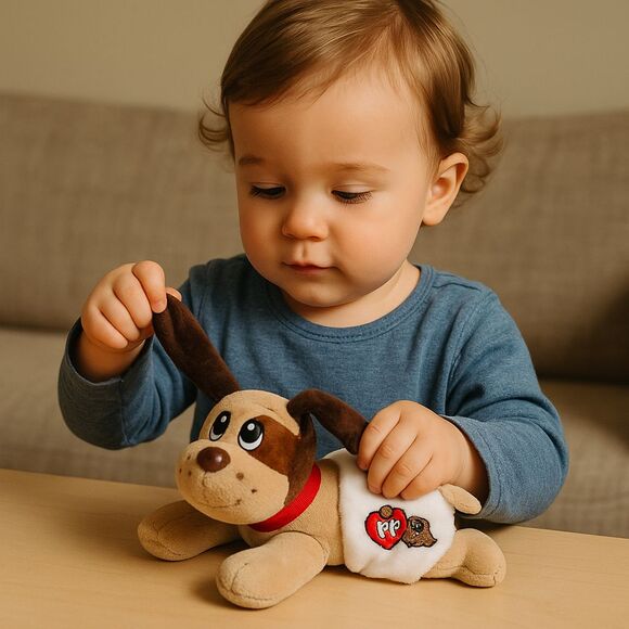 Hasbro Other - Pound Puppies Newborn Beagle Stuffed Animal Cream Medium Brown Spots Hasbro 2019